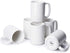 Sweese 608.001 Porcelain Mugs Set, 15 Ounce Large Handle Mugs, Set of 6, White