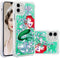 Gotech Compatible for iPhone XR Star Twinkling Glitter Little Mermaid Ariel Holding iPhone Logo Bling Bling for iPhone XR