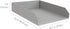Bigso Hakan Fiberboard Two Tier Stackable Letter/Document Tray, 2.5 x 9 x 12.2 in, Grey