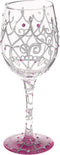 Lolita My Tiara Artisan Painted Wine Glass Gift