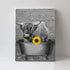 NIALLIAZ Cow Sunflower Canvas Wall Art Funny Animal And Bathing In The Bathtub Decor Black White Pictures Giclee Print Modern Artwork Paintings For Living Room Bedroom Bathroom, 12 X 16 inch