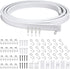 Curved Ceiling Curtain Track Bendable Mount for Curtain Rail Bunk Bed Bay Window Room Divider Flexible Straight (White, 6.5 Feet)