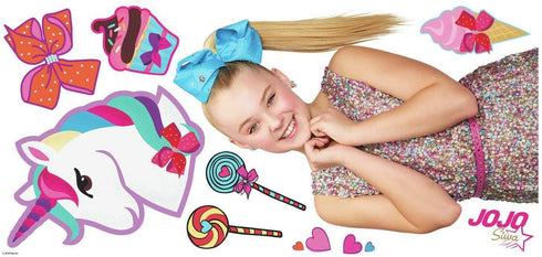 RoomMates RMK3809GM JoJo Siwa Unicorn Dream Peel and Stick Giant Wall Decals 1 Sheets 36.5" x 17.25"