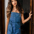 Beritle Denim Apron With Pockets, Cotton Kitchen Aprons, Cross Back Work Aprons For Shop, Hairstylist, BBQ Jean Apron