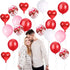 105 Pack Valentines Day Balloon Arch Garland Kit, Pink White Red Confetti Balloons with Red Heart Balloons for Valentine's Day Anniversary Mothers Day Wedding Engagement Party Supplies