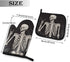 Halloween 3D Skeleton Kitchen Oven Mitts and Pot Holders Sets of 2,Resistant Hot Pads ,Flexible Cooking Oven Gloves for Microwave BBQ Cooking Baking Grilling