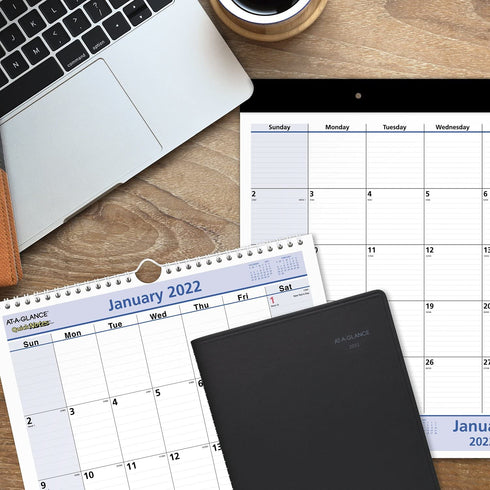 2022 Desk Calendar by AT-A-GLANCE, Monthly Desk Pad, 22" x 17", Standard, QuickNotes (SK70000)