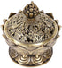 Fdit Incense Holder Burner Zinc Alloy Lotus Incense Smoke Cone Aroma Burner Holder Wooden Charcoal Cone Burner 2 Colors (1#)
