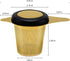 Two Pack Tea Infuser Basket Stainless Steel Tea Strainer Tea Filter With Small Strainer And Lid Tea Diffuser For Loose Tea Superior Brewing Experience (Two pack gold)