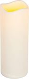 Everlasting Glow LED Indoor/Outdoor Candle With Timer, Bisque, 8" Tall X 3" Diameter