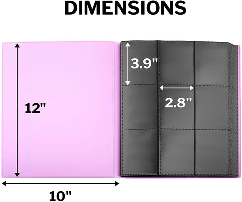 Sentinol Photocard Holder Book Album - Hold 360 Cards Bounded Thick Sleeves, Photocard Holder Kpop 9 Pocket Photo Album for Polaroid Pictures, Trading Cards, Instant Camera Picture (Pink, 1 Pack)