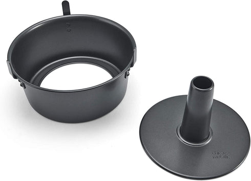 Chicago Metallic Professional 2-Piece 9.5-Inch Angel Food Cake Pan with Feet, 9.5" x 4"