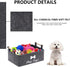 Geyecete Dog Toys Storage Bins - with Wooden Handle,Decorative Basket Rectangular Soft Felt Storage Bin Organizer Basket Pet Supplies Storage Basket/Bin Kids Toy Chest Storage Trunk(Dog-Grey)