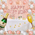 Fancypartyshop 36th Birthday Decorations - Rose Gold Happy Birthday Banner and Sash with Number 36 Balloons Latex Confetti Balloons Ideal for Girl and Women 36 Years Old Birthday Rose Gold