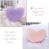 Easter Fluffy Heart Pillow ,Valentines Day Decor Faux Fur Throw Pillow,Sherpa Plush Shaggy, Solid Color, Heart Shape (Purple)