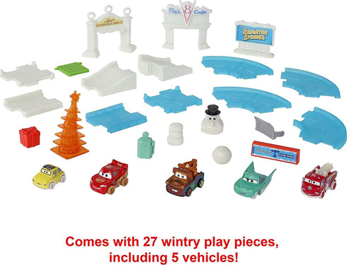 Disney Pixar Cars Minis Advent Calendar Playset, One a Day Storytelling Racecar Accessories & Surprises, for Kids Age 3 Years and Older