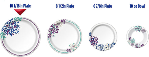 Dixie Paper Dinner Plates, 10 1/16 Inch, 54 Ct