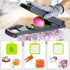 Cambom Onion Chopper Vegetable Chopper Mandoline Slicer Dicer with Colander Basket And Container Food Chopper Onion Cutter with Protective Gloves(Gray)