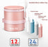 BLUE ELE Leakproof, Vacuum Insulated Thermos Hot Lunch Containers with Ceramic-Coated Stainless Steel, Easy Grip Lid, and Folding Spoon, 13.5oz, Carnation Pink
