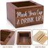 Zingoetrie Natural Solo Cup Holder, Wooden Party Cup Organizer Storage Party Cup Dispenser Cup Mark Your Cup and Drink Up for Bathroom Kitchen Bar Counter Rustic Farmhouse Home Party Decor