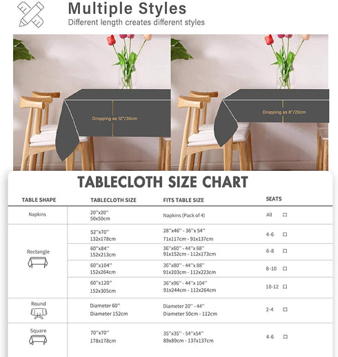 Lipo Tablecloth Jacquard Swirl Design-Waterproof Table Cloth for Rectangle Tables Wrinkle Oil Free-Outdoor Parties Dinning Table Covers Kitchen Decor-Light Grey Table Cloths Rectangle 60 X 84