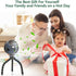 Mini Handheld Personal Portable Fan, Baby Stroller Fan, Car Seat Fan, USB or 4000mAh Battery Powered, with Flexible Tripod Clip on Student Bed Desk Peloton Bike Crib Treadmill Camping Traveling(Black)