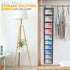 DOIOWN Hanging Closet Organizer Shelves Hat Organizer Rack 10 Shelf Wardrobe Storage Shelves Baseball Cap Organizer with Cover for Closet Hat Storage