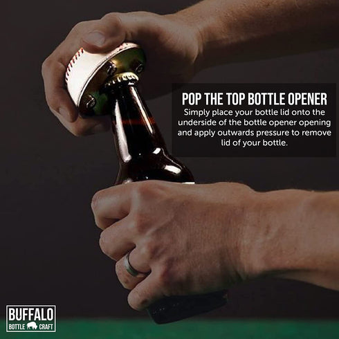 Stainless Steel Baseball Bottle Opener, Beer Bottle Opener Made from Real Baseball's Leather, Magnetic Bottle Opener & Cap Catcher - Cool Gadget for Teens, Present for Men & Main Beer Accessory