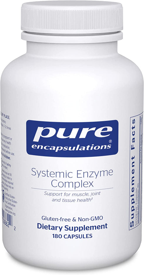Pure Encapsulations Systemic Enzyme Complex | Supplement to Support Muscle, Joint, Cartilage, and Connective Tissue Health* | 180 Capsules
