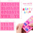 4 Pieces Valentine's Day Diamond Heart Mold Silicone Letter Alphabet Fondant Chocolates Molds, 8.7 Inch Silicone Breakable Heart Mold and 4 Pieces Wooden Hammers for Baking Chocolate