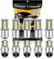 Qoope 1142 1076 LED Bulb for RV, 1004 BA15D White Light Bulb Replacement for 12V Camper Trailer Motorhome Boat Interior Light, 5050 18SMD Double Contact Bayonet,#90 Yard Landscape Bulb (10 Pack)