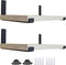 AddGrace 4 Pack Iron Shelf Brackets Angle Lip Bracket Wall Mounted Shelving Support with Screws for Wood Board Shelves (Black) 8 inch