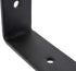 AddGrace 4 Pack Iron Shelf Brackets Angle Lip Bracket Wall Mounted Shelving Support with Screws for Wood Board Shelves (Black) 8 inch