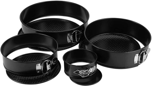Springform Baking Pan With Grips Springform Pan Set Nonstick and Leak-proof 4 Pieces (4 Inch/7 Inch/9 Inch/10 Inch Available) Cake Pan/Springform Cake Tin/Cheesecake Pan Set with Removable Bottom