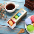 BAKIPACK 25 Macaron Boxes for 4 or 5 Macarons Gold Macaron Gift Boxes?Candy Gift Boxes, Macarons Box with Clear Window (Interior Measurement 4.8" x 1.8" x 1.8" without Macaron inside)