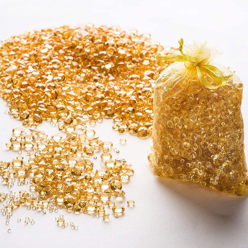Luxury Gold Diamond Party & Wedding Decorations: Sparkling Acrylic Rhinestones, Crystal Scatter Gems Centerpiece & Table Décor - The Perfect Finishing Touch for Your Tables
