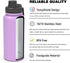 Macrosaving Water Bottle with Straw (27oz), 3 Lids, Double Wall Vacuum Stainless Steel Sports Insulated Water Bottle, Leakproof BPA Free Personalized Water Bottle Travel Thermos for Biking, Hiking