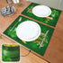 Wamika St Patricks Day Clover Placemats Set of 4 Gold Coins Pot Shamrock Table Mats Burlap Placemat Washable Non-Slip Heat Resistant Place Mats for Party Kitchen Dining Decorations 12 X 18 in
