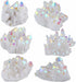 mookaitedecor Titanium Coated Natural Rock Crystal Cluster Geode Stone Specimen, Angel Aura Quartz, 0.22lb-0.44lb