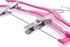 Quality Kids Children's Plastic Non Velvet Non-Flocked Thin Compact Skirt Pant Coat Hangers with Metal Clips for Skirts Pants Blouses 360° Swivel Hook, Jacket, Shirt, Legging, Suit Hangers (Pink, 10)