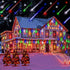 Meteor Shower Lights, Waterproof Falling Rain Lights with 30cm 8 Tubes 144 LED Falling Rain Drop Christmas Icicle Cascading Lights for Halloween Thanksgiving Holiday Party Home, UL Plug, Multicolor