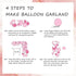 Pink Balloon Arch Kit 140 Pcs, TOPLLON Baby Shower Decorations for Girl with Rose Gold Metallic Baby Pink Balloons Garland for Bridal Shower Birthday Party Decorations