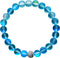 Hope Inspired Mystic Mermaid Glass Bracelet with 8 mm Blue Moonstone Beads