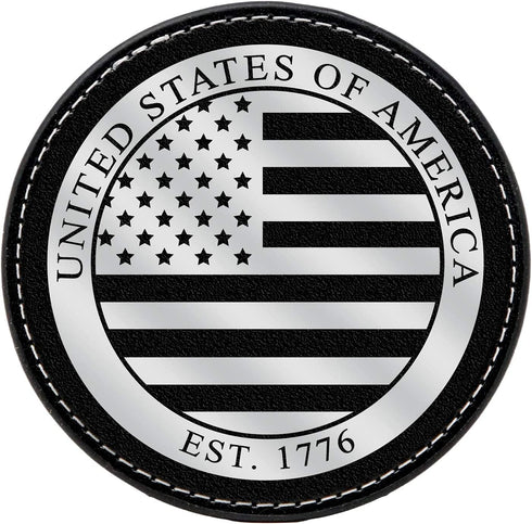 American Flag Coasters Set - 4 USA Drink Coasters for Home, Bar, Office or Car (American Flag)