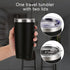 2 Pack Travel Tumblers, 20 Oz Stainless Steel Tumblers with Lids Straws, Vacuum Insulated Tumblers, Double Wall Travel Tumblers, Powder Coated Insulated Coffee Cup for Hot and Cold Drinks, Black