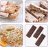 SENHAI 3 Pack Narrow Rectangle Silicone Molds, 12-Cavity Flexible and Non-stick DIY Protein Bars Energy Bar Cereal Bar Maker Chocolate Cake Loaf Brownie Cheesecake Baking Pans - Pink, Blue, Purple