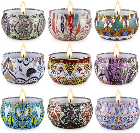Candles Gifts for Women Best Friends,9 Pack Soy Wax Candles for Home Scented|22.5 oz 135H Burn Aromatherapy Candles|Brithday Mothers Day Gifts Ideal for Mother Sister Girlfriend.