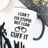 YouNique Designs I Cant Fix Stupid but I Can Cuff It Coffee Cup, 11 Ounces, Police Officer Mug, Correctional Officer Gifts (Black Handle)