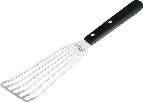 Ateco Slotted Spatula with 6 by 3-Inch Stainless Steel Blade, Plastic Handle, Dishwasher Safe