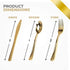 Stock Your Home 125 Disposable Heavy Duty Plastic Forks, Fancy Plastic Silverware Looks Like Real Cutlery - Utensils Perfect for Catering Events, Restaurants, Parties and Weddings (Gold)
